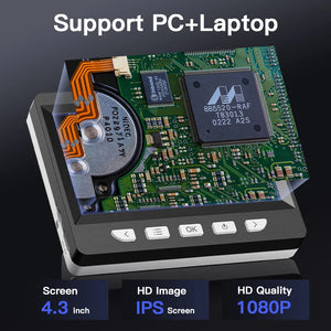 4.3 Inch IPS USB Digital Microscope 1000X Coin Soldering Repair Camera