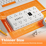 31-in-1 Power Strip Multi Outlet with USB Charging Ports and USB-C Fast Charging