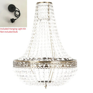 Vintage Crystal Chandelier Lampshade – Ceiling Pendant Light Shade Easy Fit
