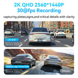 2K Dash Cam WiFi Night Vision 24H Parking Monitor Voice Control Car DVR
