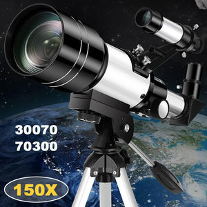 Professional Astronomical Telescope 150X HD Moon Viewing Refractor for Stargazing