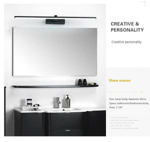 LED Bathroom Mirror Light – Waterproof Wall Lamp for Makeup Vanity in White/Black