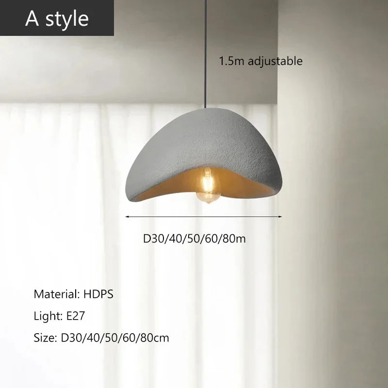 Moktan Sabai Nordic Wabi Sabi LED Chandelier – E27 Pendant Light for Kitchen & Bar