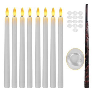 Floating LED Candles with Remote – Flameless Flickering Taper Candles for Decor