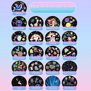 Galaxy Star Projector 21-in-1 Multicolor Dimmable LED Night Light for Kids Bedroom