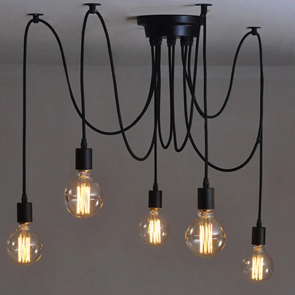 DIY Spider Chandelier Vintage Industrial Pendant Ceiling Light Home Hanging Lamp