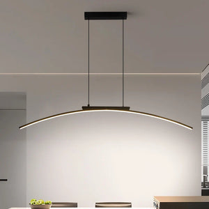Modern LED Arc Pendant Light – Adjustable Dining Room Hanging Lamp for Kitchen