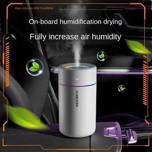 Car Air Humidifier 280ml Aroma Diffuser Essential Oil Mist with Colorful LED Light