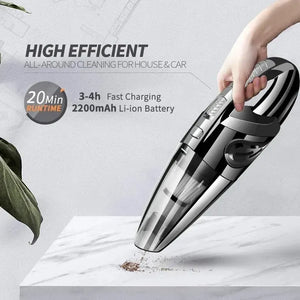 Wireless Handheld Vacuum Cleaner – Powerful Cyclone Suction for Car & Home Pet Hair