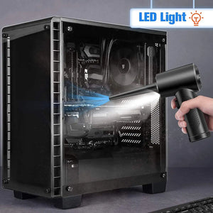 51000RPM Air Duster for Computer Cleaning Cordless Compressed Air Blower with LED