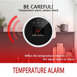 Tuya WiFi Gas Detector Smart Home Natural Gas Alarm LCD Display Combustible Sensor