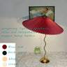 Vintage Pleated Table Lamp Umbrella Squiggle Bedside Night Light Living Room