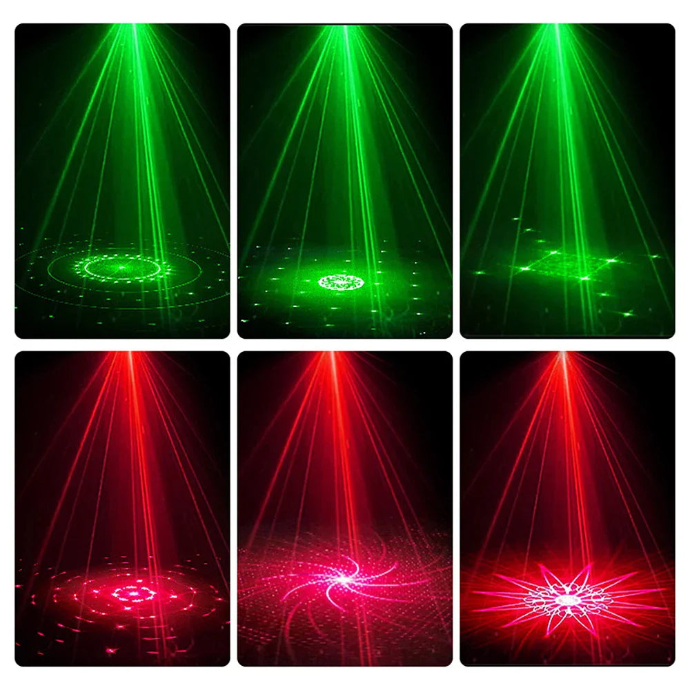 Mini RGB Laser DJ Disco Party Light USB Stage Projector with Remote KTV Bar Wedding
