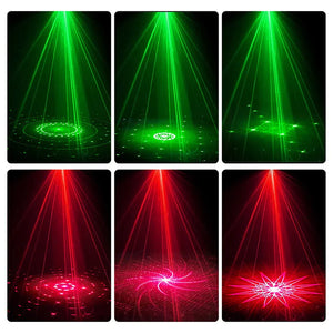 Mini RGB Laser DJ Disco Party Light USB Stage Projector with Remote KTV Bar Wedding