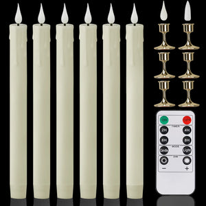Flameless LED Taper Candles with Remote Flickering Battery Operated Set