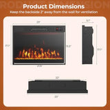 23 Inch Electric Fireplace Insert with Heater 1500W – Adjustable Flame Home Decor