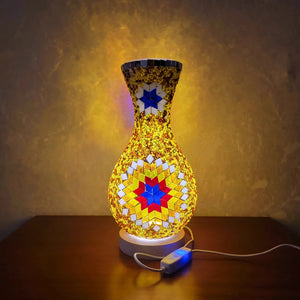 Turkish Mosaic Table Lamp Hand Inlaid Glass Mediterranean Bedroom Living Room Decor