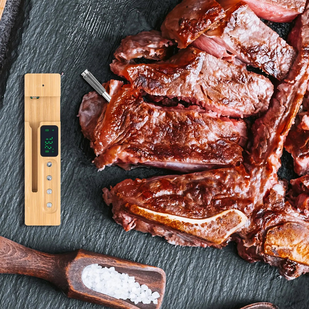 Wireless Bluetooth Meat Thermometer Digital BBQ Grill Oven Steak Cooking
