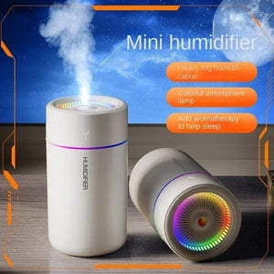 Car Air Humidifier 280ml Aroma Diffuser Essential Oil Mist with Colorful LED Light