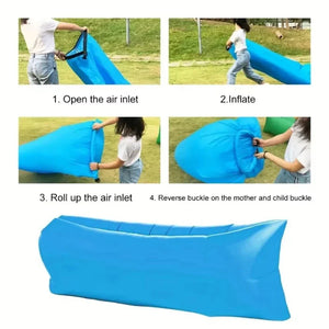 Inflatable Sofa Air Lounger Portable Camping Mat Beach Recliner Outdoor Chair