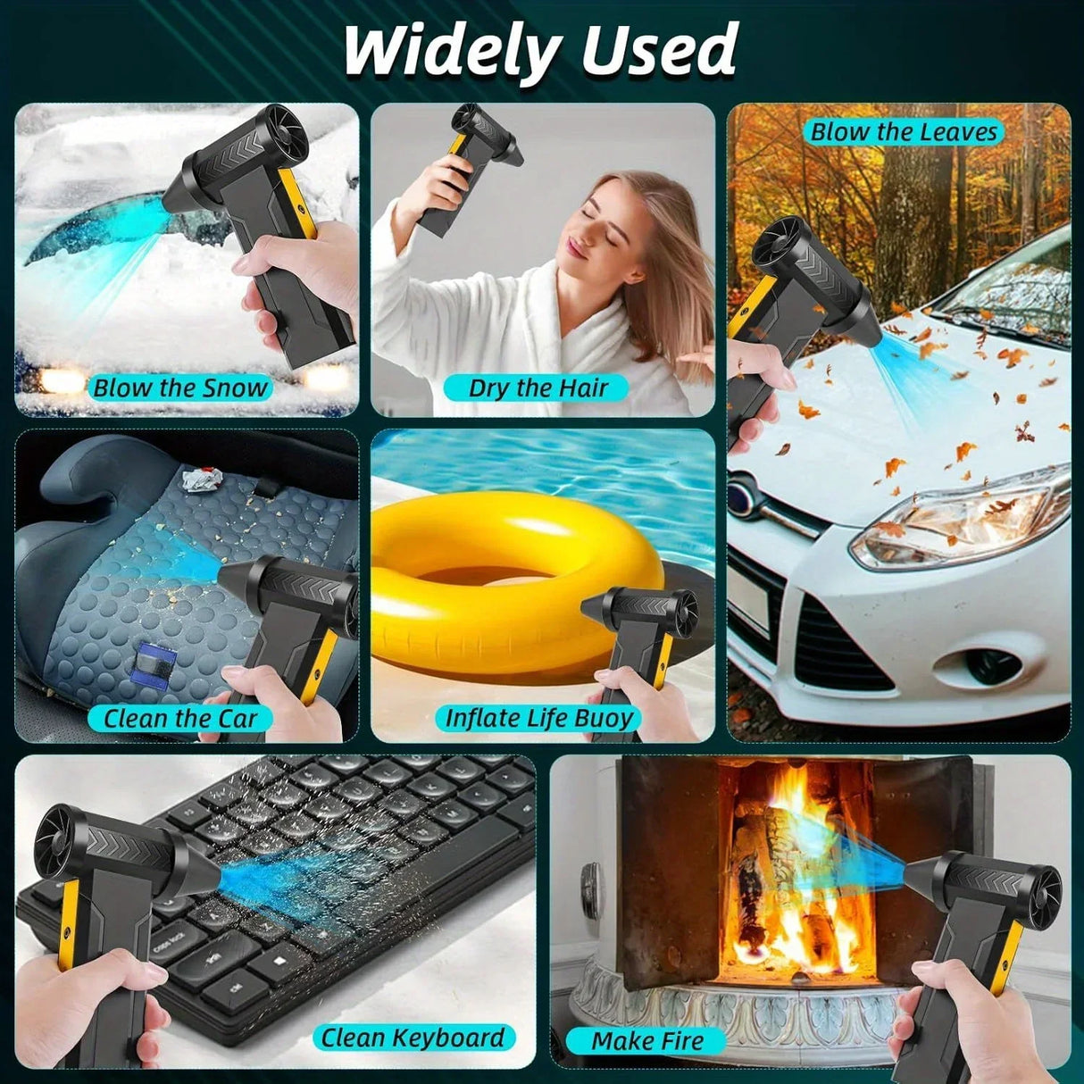 800,000RPM Turbo Air Blower – Brushless High-Speed USB Rechargeable Dust Fan