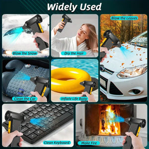 800,000RPM Turbo Air Blower – Brushless High-Speed USB Rechargeable Dust Fan