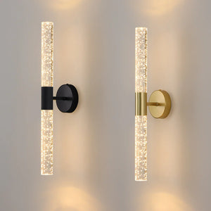 Nordic Crystal Rod LED Wall Lamp Bedroom Bedside Living Room AC85-265V Light