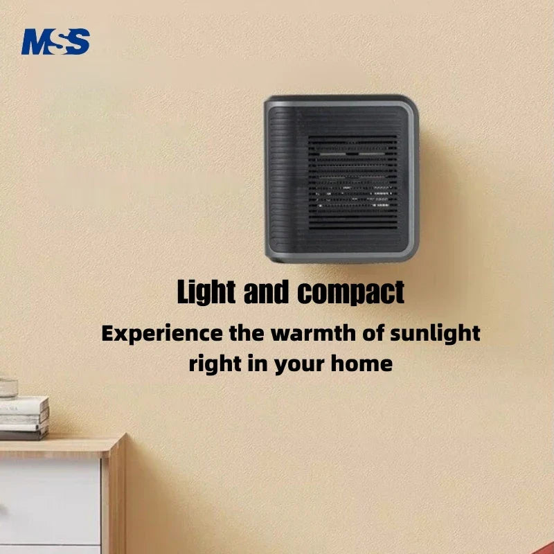 600W Plug In Wall Heater PTC Ceramic Bathroom Bedroom Mini Electric Room Heater