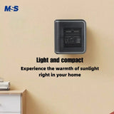 600W Plug In Wall Heater PTC Ceramic Bathroom Bedroom Mini Electric Room Heater