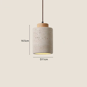 Japanese Wabi Sabi Stone Pendant Light – Modern Bedside Hanging Lamp for Bedroom