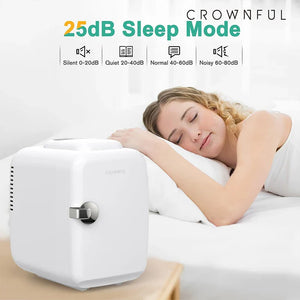 Crownful 4L Mini Fridge Portable Beauty Cooler Warmer Car Home Travel