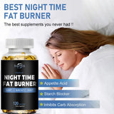 Nighttime Fat Burner Supplement - Supports Cardiovascular and Digestive Health, Benefits Sleep Quality, Weight