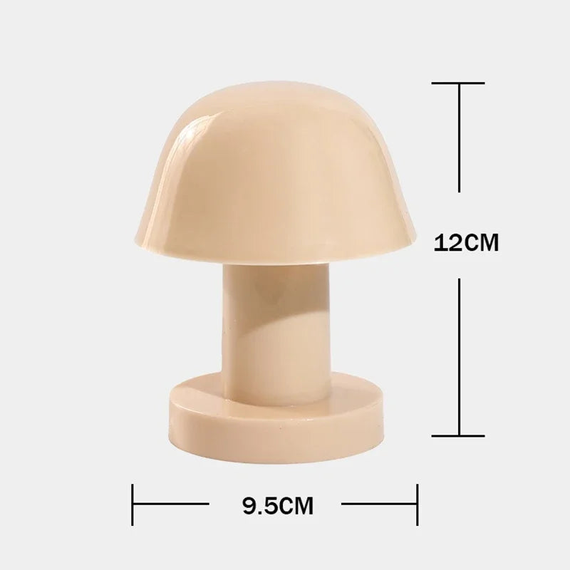 Mini Mushroom LED Night Light Battery Powered Portable Desk Lamp Home Decor