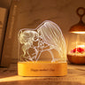 Custom 3D Photo Lamp LED Night Light Wooden Base Personalized Gift