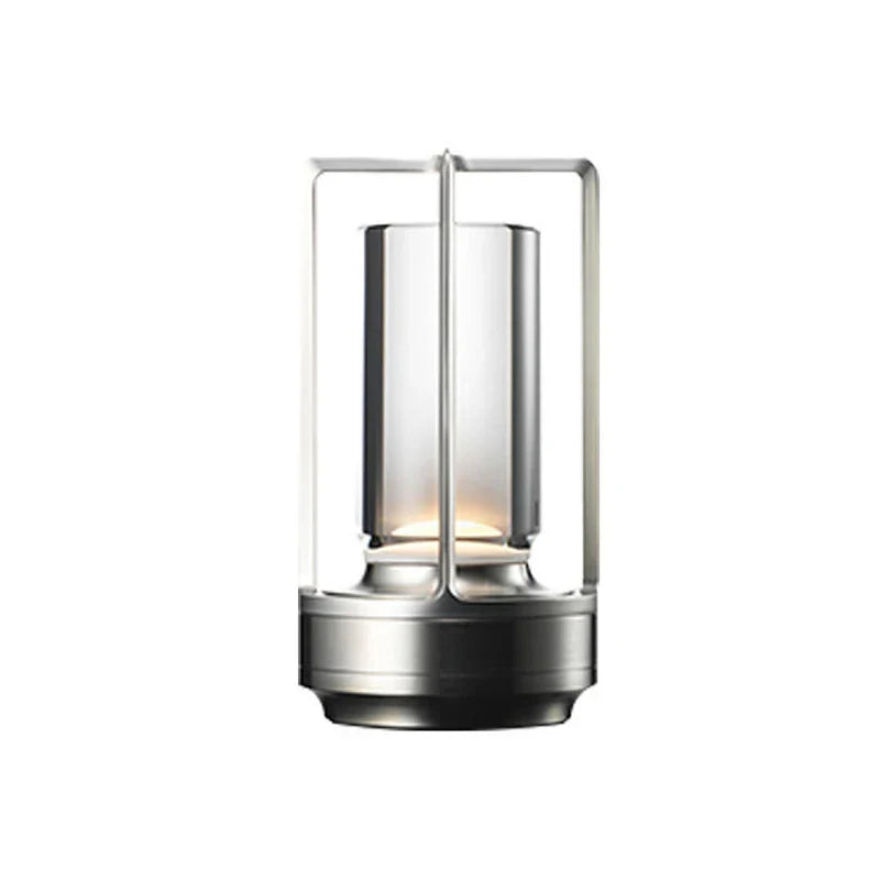 LED Rechargeable Touch Table Lamp Crystal Aluminum Night Light for Home & Restaurant