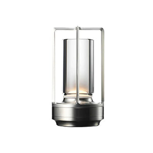 LED Rechargeable Touch Table Lamp Crystal Aluminum Night Light for Home & Restaurant