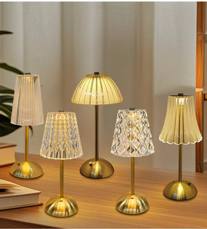 Rechargeable LED Table Lamp – Touch Dimmable Wireless Light for Bedroom & Desk
