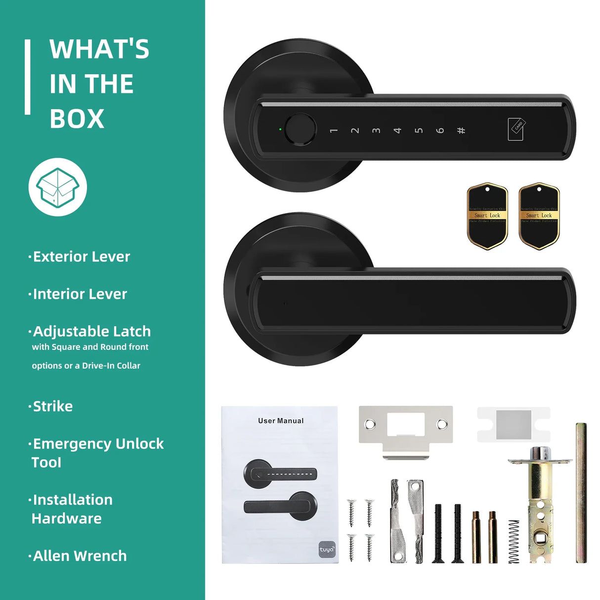 Fingerprint Smart Door Lock with App Control Touchscreen Keypad Passcode Unlock