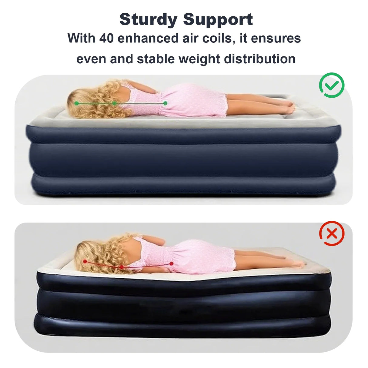 Automatic Inflatable Camping Mattress with Built-In Pump – Thickened PVC Sleep Pad