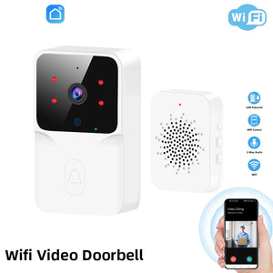 Wireless Smart Video Doorbell WiFi Security Camera Night Vision 2 Way Audio