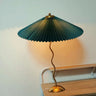 Vintage Pleated Table Lamp Umbrella Squiggle Bedside Night Light Living Room