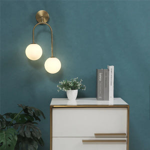 Modern Glass Ball Wall Sconce Bedroom Bedside Living Room Background Light