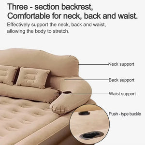 Gray 2-Person Inflatable Air Mattress 48cm High Folding Bed for Camping Home
