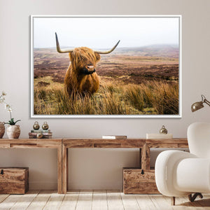 Scottish Highland Cow Cattle Art Print Farmhouse Wall Art