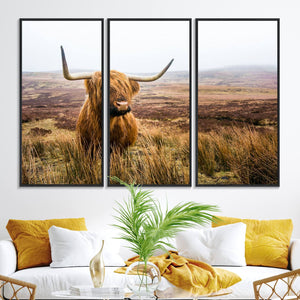 Scottish Highland Cow Cattle Art Print Farmhouse Wall Art