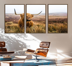 Scottish Highland Cow Cattle Art Print Farmhouse Wall Art