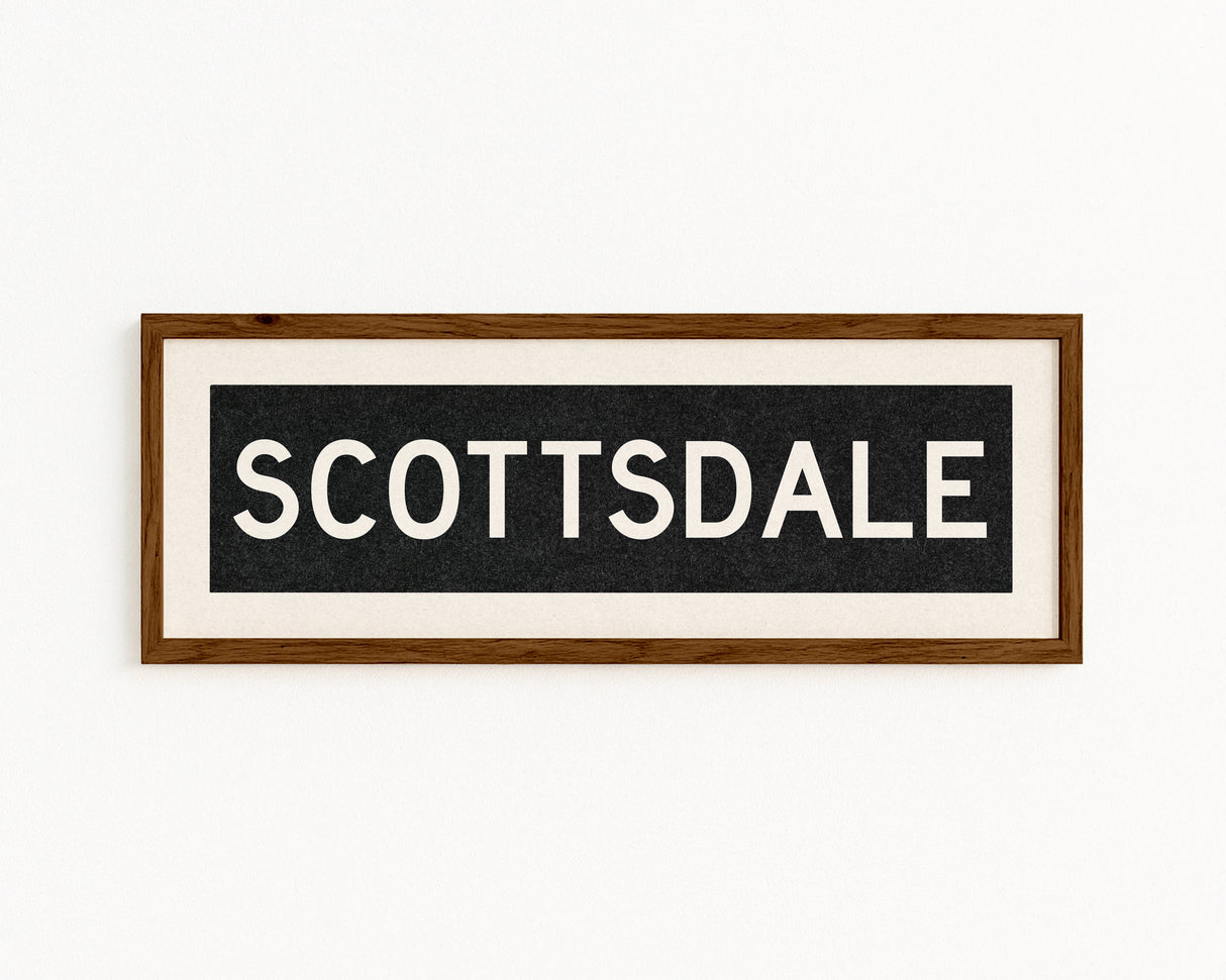 Framed Scottsdale Arizona Bus Scroll