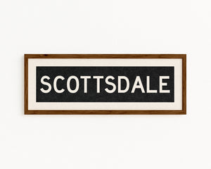 Framed Scottsdale Arizona Bus Scroll