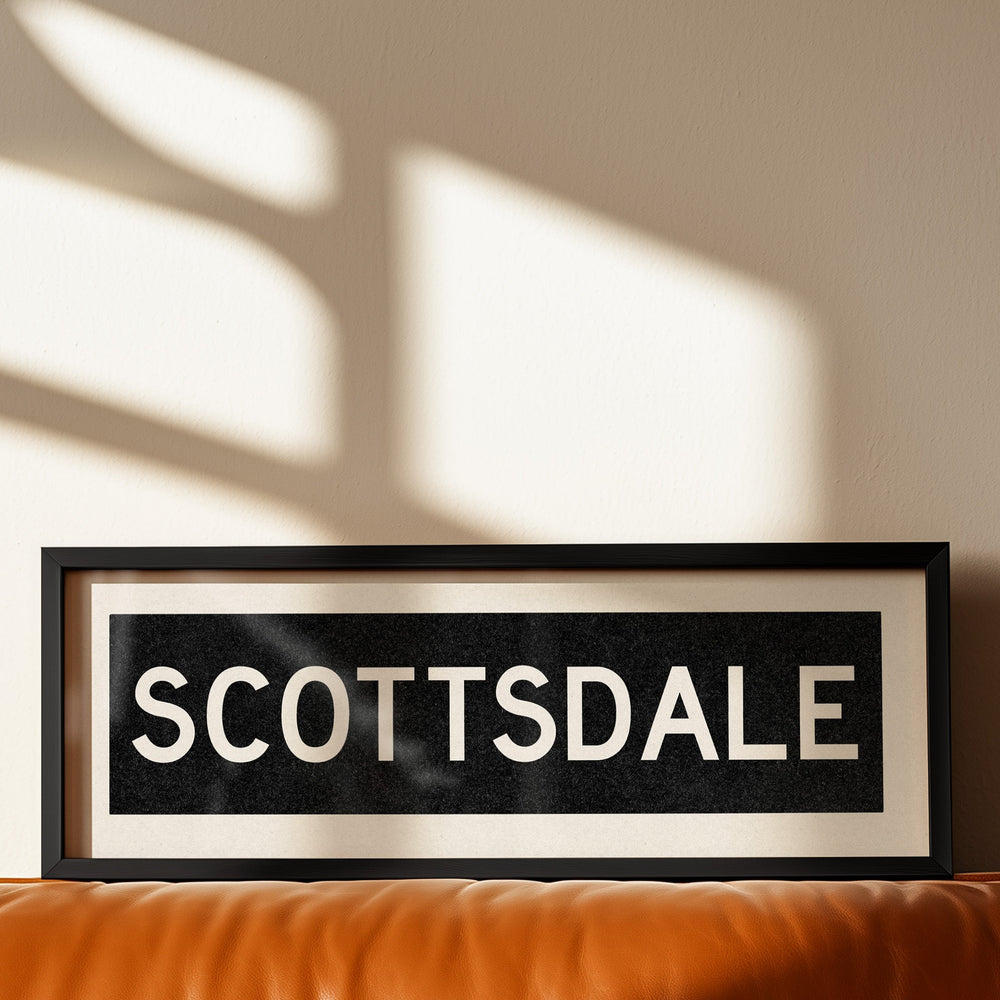 Framed Scottsdale Arizona Bus Scroll