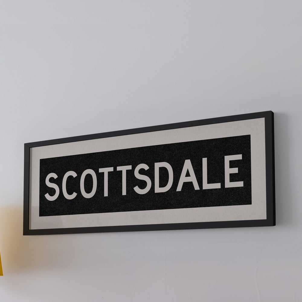Framed Scottsdale Arizona Bus Scroll